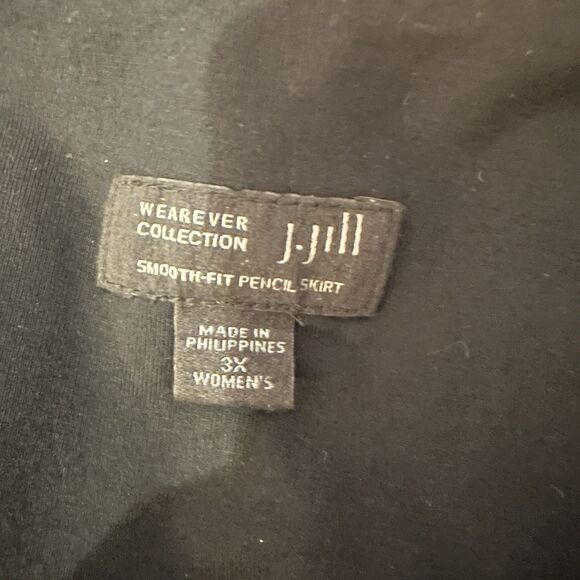 J Jill Black Pencil Skirt 3x Plus Stretch Wearever Collection Smooth Fit - Picture 2 of 6